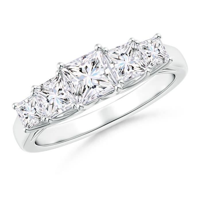 Graduated Princess-Cut Trellis Diamond Five Stone Band