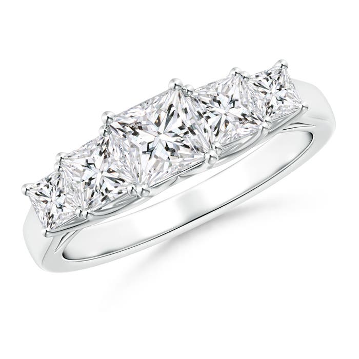 Graduated Princess-Cut Trellis Diamond Five Stone Band