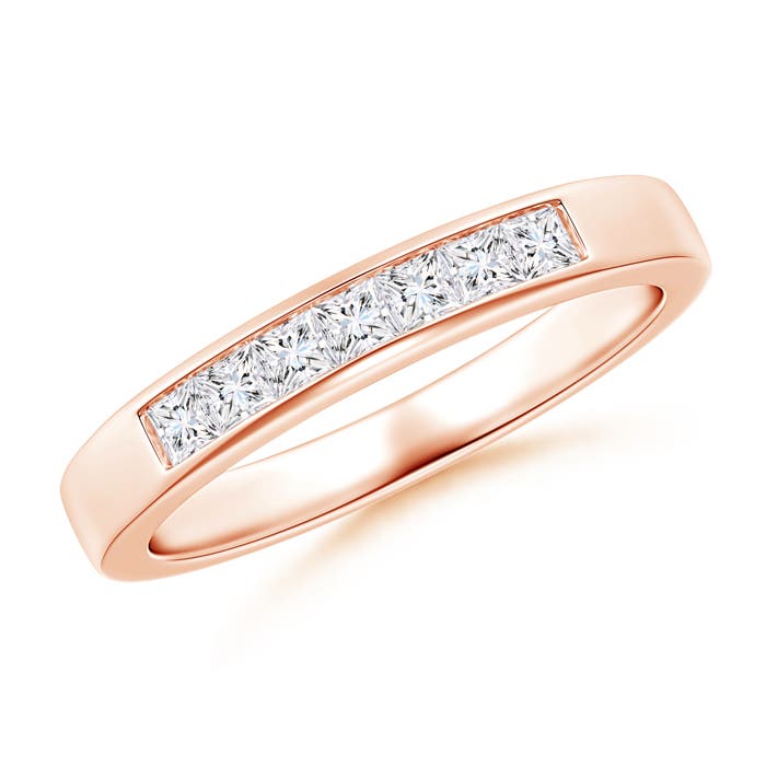 Channel-Set Princess Diamond Seven Stone Wedding Band