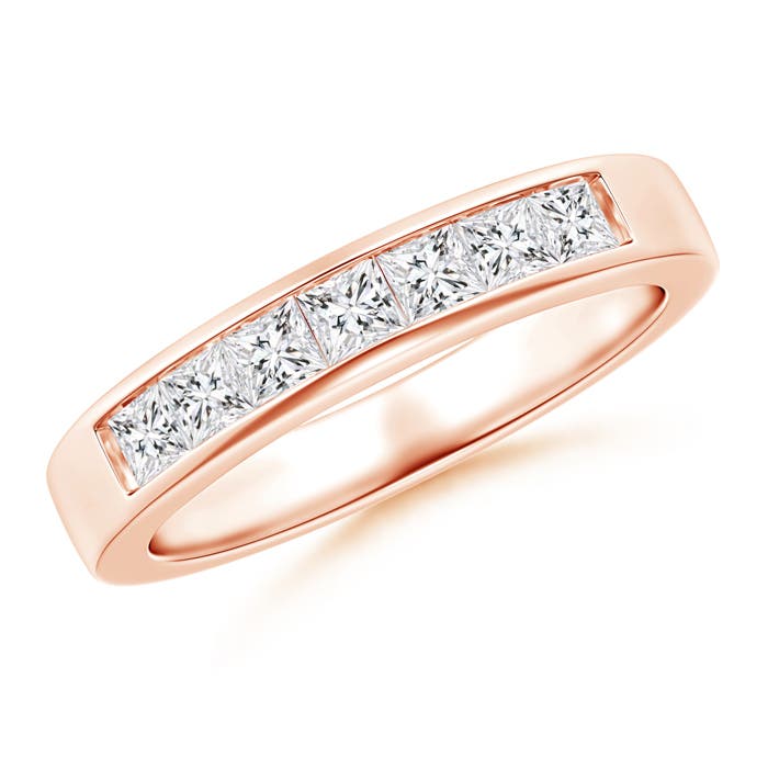 Channel-Set Princess Diamond Seven Stone Wedding Band