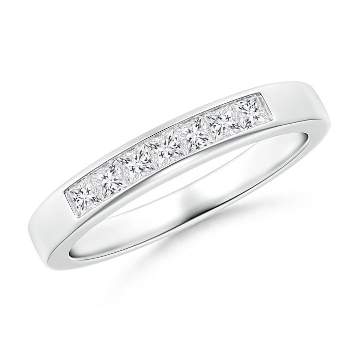 Channel-Set Princess Diamond Seven Stone Wedding Band