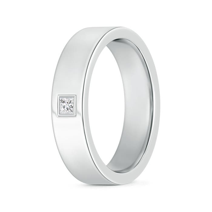 Gypsy Set Princess-Cut Diamond Men's Wedding Band