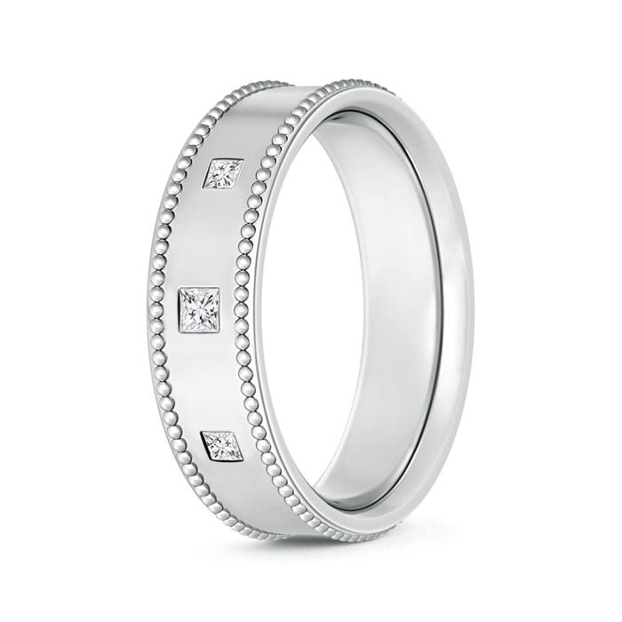 Gypsy-Set 3 Stone Princess Diamond Men's Wedding Band